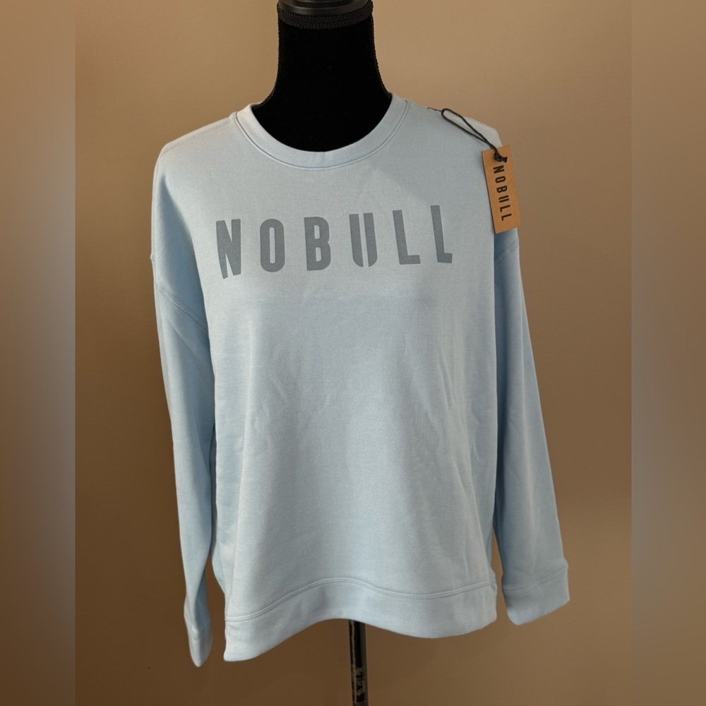 NWT Women’s NOBULL light blue Crew pullover sweatshirt- Size large - Picture 2 of 10